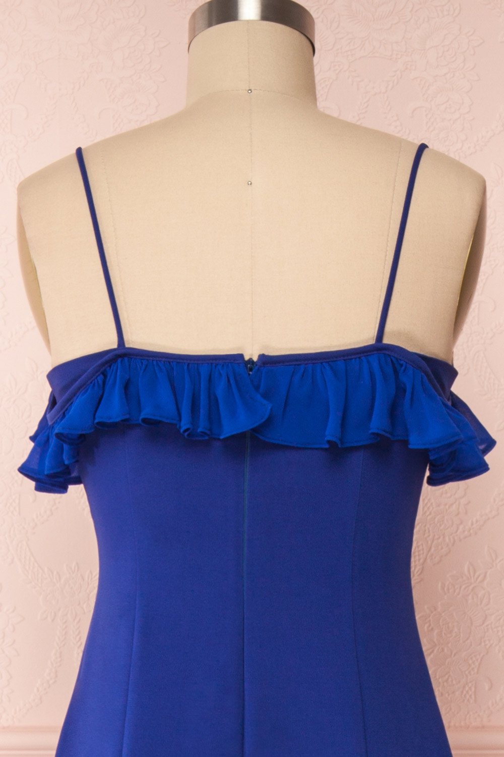 Sasha Royal Blue Mermaid Maxi Dress back close up | Boudoir 1861