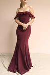 Sasha Burgundy Mermaid Maxi Dress | Robe photo full | Boudoir 1861
