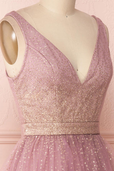 Saya Mauve | Purple Glittery Dress