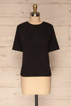 Schore Black Organic Cotton T-Shirt | La petite garçonne front view