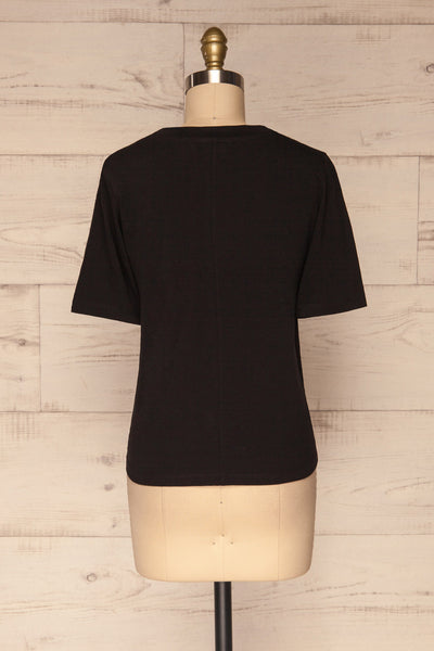 Schore Black Organic Cotton T-Shirt | La petite garçonne back view
