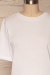 Schore White Organic Cotton T-Shirt | La petite garçonne front close up
