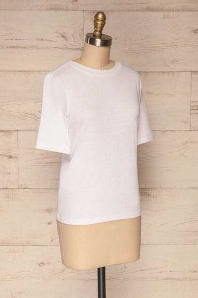 Schore White Organic Cotton T-Shirt | La petite garçonne side view