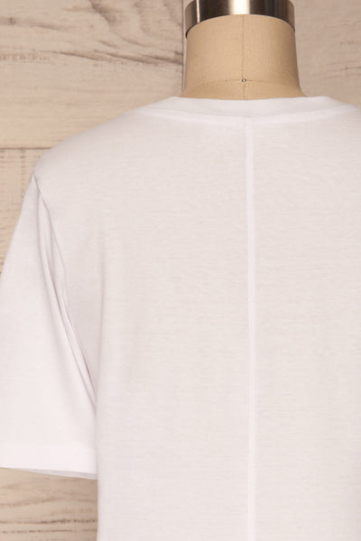 Schore White Organic Cotton T-Shirt | La petite garçonne back close up