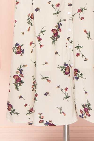 Seara Beige Floral Long Sleeved Shirt Dress | Boutique 1861 7