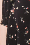 Seara Noir Black Floral Long Sleeved Shirt Dress | Boutique 1861 8