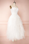 Sekayna White Midi Bustier Bridal Dress | Boudoir 1861 side view