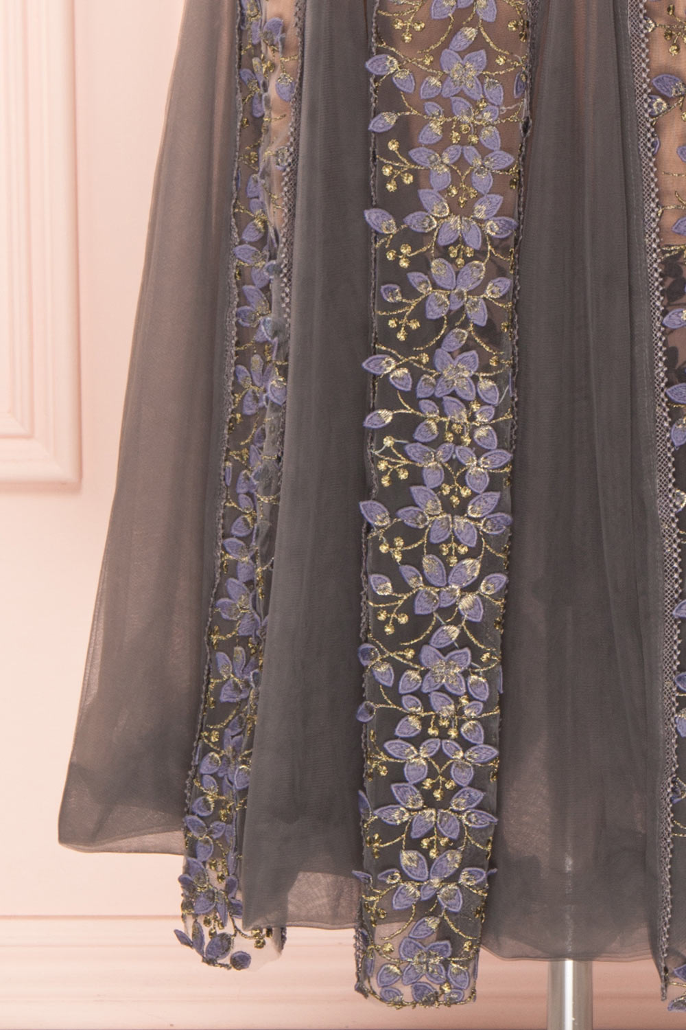 Selima | Grey Lace Dress