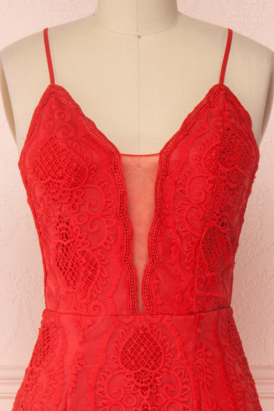 Selyka Passion | Red Lace Dress