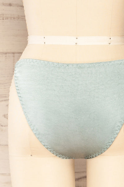 Sello Turquoise Satin and Lace Panty | La petite garçonne back close up