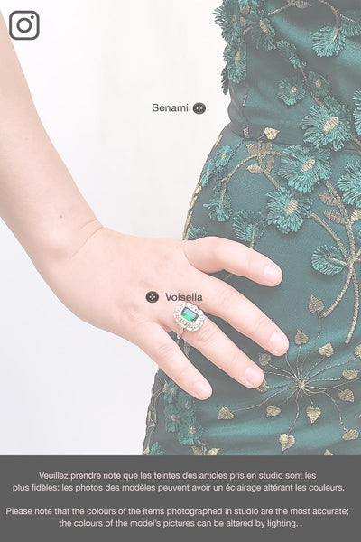 Volsella Emerald Gem Set in Silver Statement Ring | Boutique 1861 8