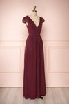 Senji Burgundy Chiffon & Lace Wrap-Style Gown | Boudoir 1861 3