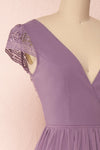 Senji Mauve Chiffon & Lace Wrap-Style Gown | Boudoir 1861 4