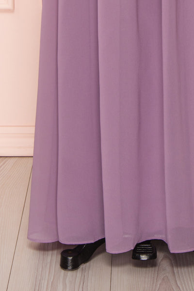 Senji Mauve Chiffon & Lace Wrap-Style Gown | Boudoir 1861 7