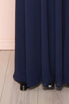 Senji Navy Blue Chiffon & Lace Wrap-Style Gown | Boudoir 1861 7