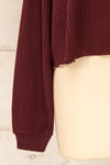 Sepino Burgundy Cropped Knit Sweater | La petite garçonne bottom