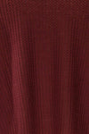 Sepino Burgundy Cropped Knit Sweater | La petite garçonne fabric
