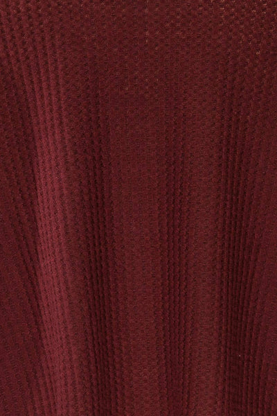 Sepino Burgundy Cropped Knit Sweater | La petite garçonne fabric