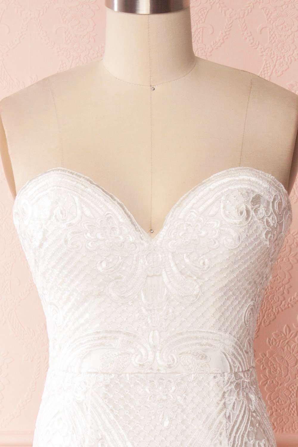 Seraya Light White Embroidered High-Low Bridal Gown | Boudoir 1861
