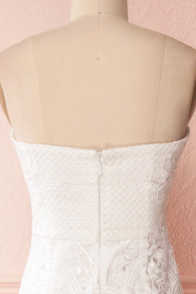Seraya Light White Embroidered High-Low Bridal Gown | Boudoir 1861