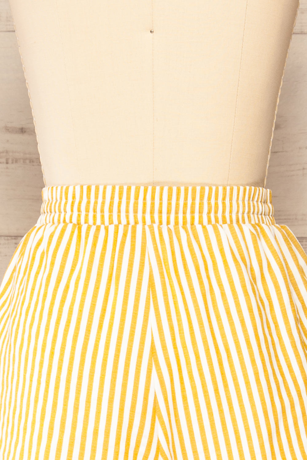 Set Ciney Yellow Stripped Shorts & 3/4 sleeves Shirt | La petite garçonne back view 