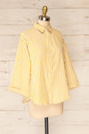 Set Ciney Yellow Stripped Shorts & 3/4 sleeves Shirt | La petite garçonne top side view