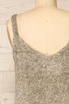 Set Diez Grey Textured Dress & Cardigan | La petite garçonne back close-up