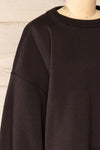 Set Luqa Black Sweater & Joggers Set | La petite garçonne top side close-up