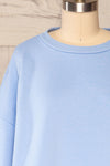 Set Luqa Blue Sweater & Joggers | La petite garçonne top front close up