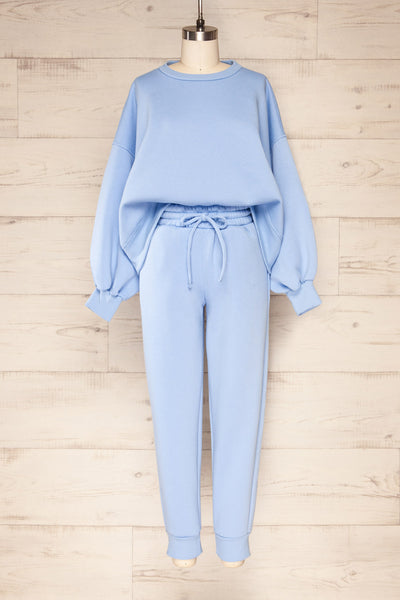 Set Luqa Blue Sweater & Joggers | La petite garçonne set front