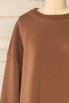 Set Luqa Brown Sweater & Joggers Set | La petite garçonne top front close-up