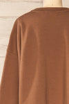 Set Luqa Brown Sweater & Joggers Set | La petite garçonne top back close-up
