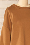 Set Luqa Camel Sweater & Joggers Set | La petite garçonne top side close-up