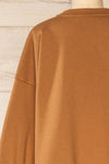 Set Luqa Camel Sweater & Joggers Set | La petite garçonne top back close-up