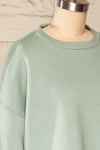 Set Luqa Green Sweater & Joggers | La petite garçonne side close up top