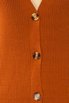 Marsa Rust Orange Ribbed Lounge Set | La petite garçonne fabric