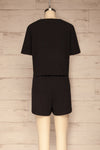 Set Beja Black T-Shirt & Shorts Set | La petite garçonne back view