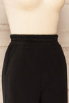 Set Flauro Black Crop Top & Pants | La petite garçonne side close-up