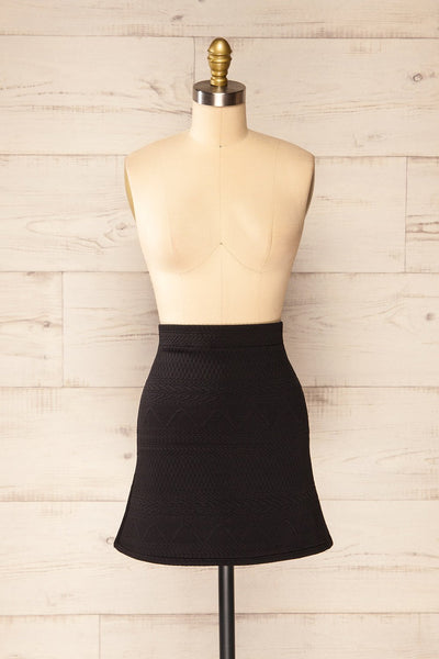 Elvas Black Short Fit & Flare Skirt | La petite garçonne plus
