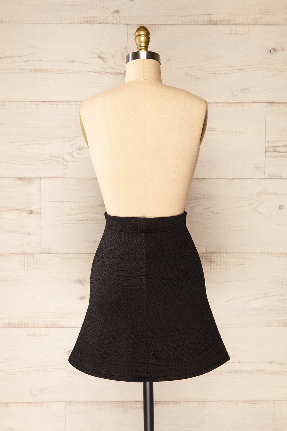 Set Ronda Black Crop Top & Skirt Set | La petite garçonne back view 