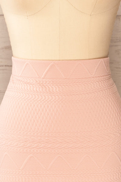Set Ronda Blush Crop Top & Skirt Set | La petite garçonne front close-up
