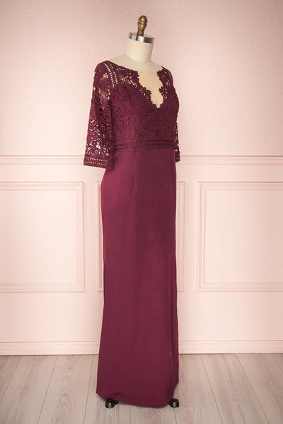 Shafie Garnet | Plus Size Burgundy Dress