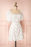 Shanine White Floral Short Sleeve Dress | Boutique 1861 side view