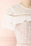 Shara Blanc White Lace Cocktail Dress | Boutique 1861 side close up
