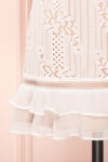Shara Blanc White Lace Cocktail Dress | Boutique 1861 bottom close up