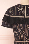 Shara Noir Black Lace Cocktail Dress | Boutique 1861 back close up