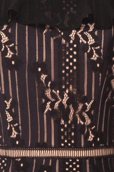 Shara Noir Black Lace Cocktail Dress | Boutique 1861 fabric detail