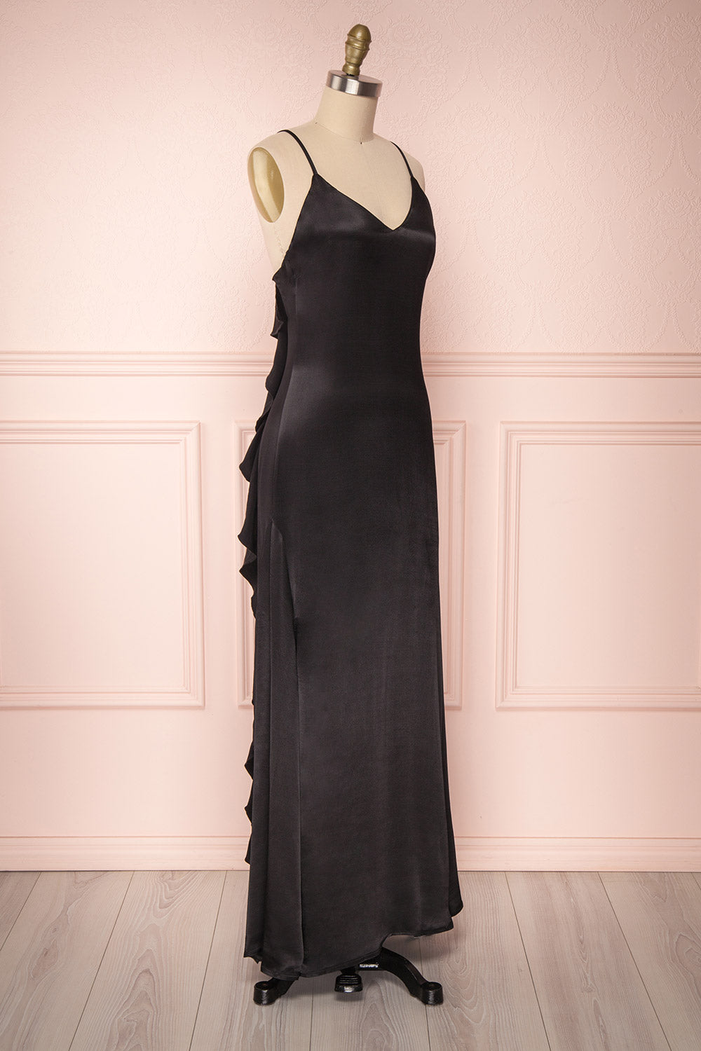 Sharbel Onyx | Robe de Satin Noir