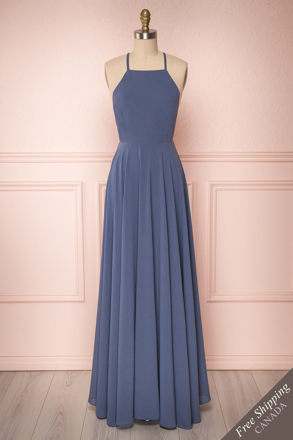 Shaynez Blue Empire A-Line Prom Dress | Boutique 1861