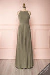 Shaynez Sage Green Empire A-Line Prom Dress front view | Boutique 1861